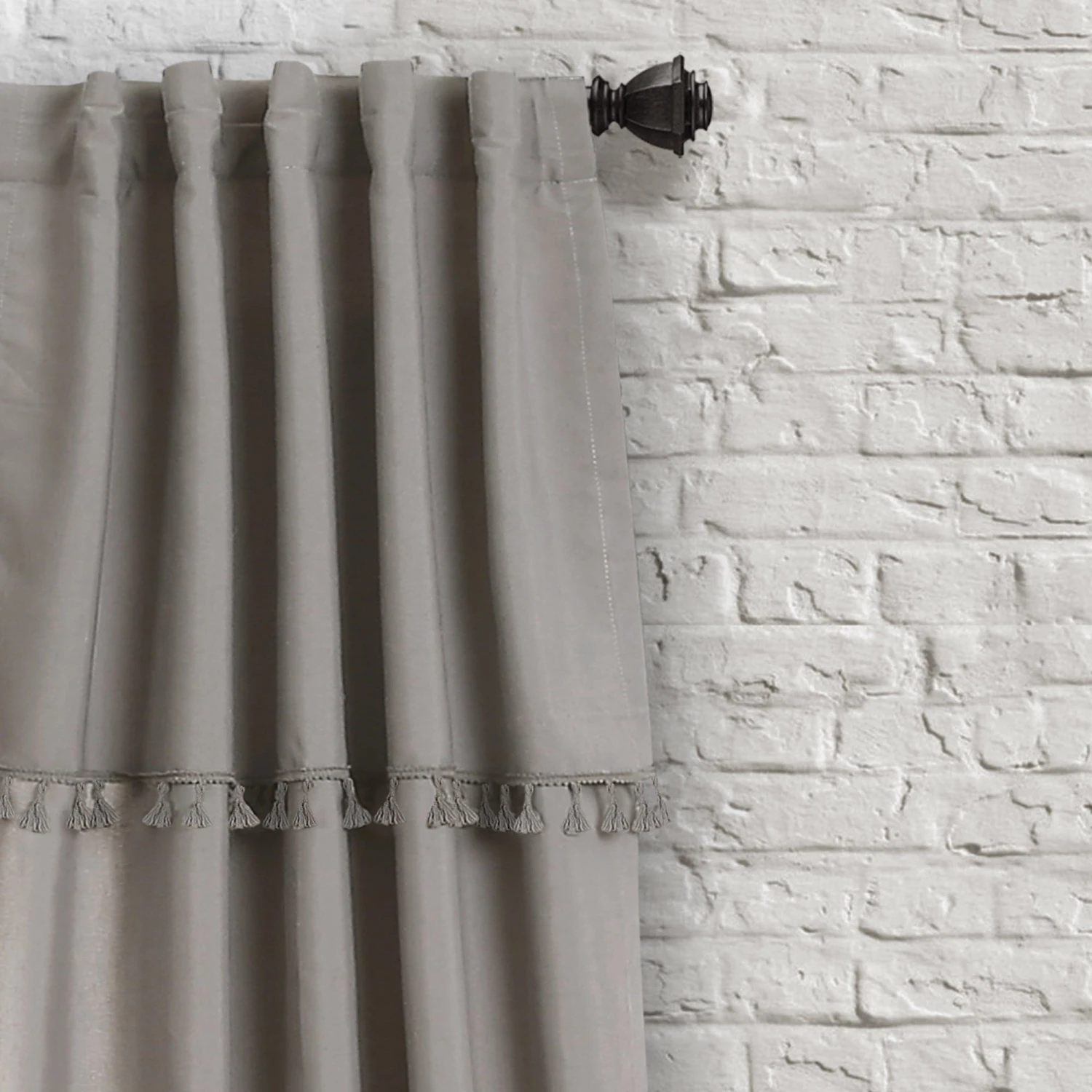 Ivy Tassel Window Curtain Panel Set - Image 4