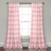 Kelly Checker Light Filtering Window Curtain Panel Set