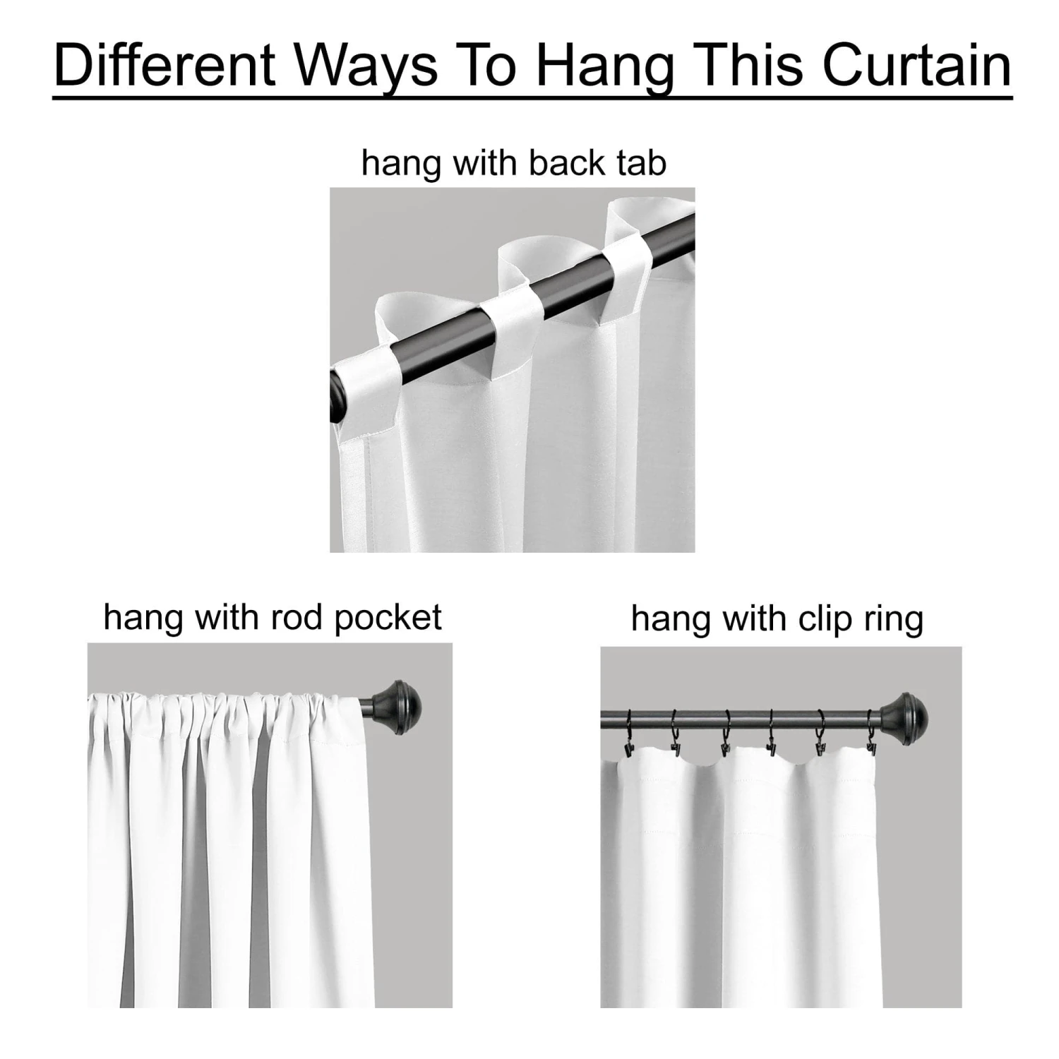 Prima Back Tab Rod Pocket Window Curtain Panel Set - Image 16