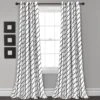 Feather Arrow Geo Light Filtering Window Curtain Panel Set