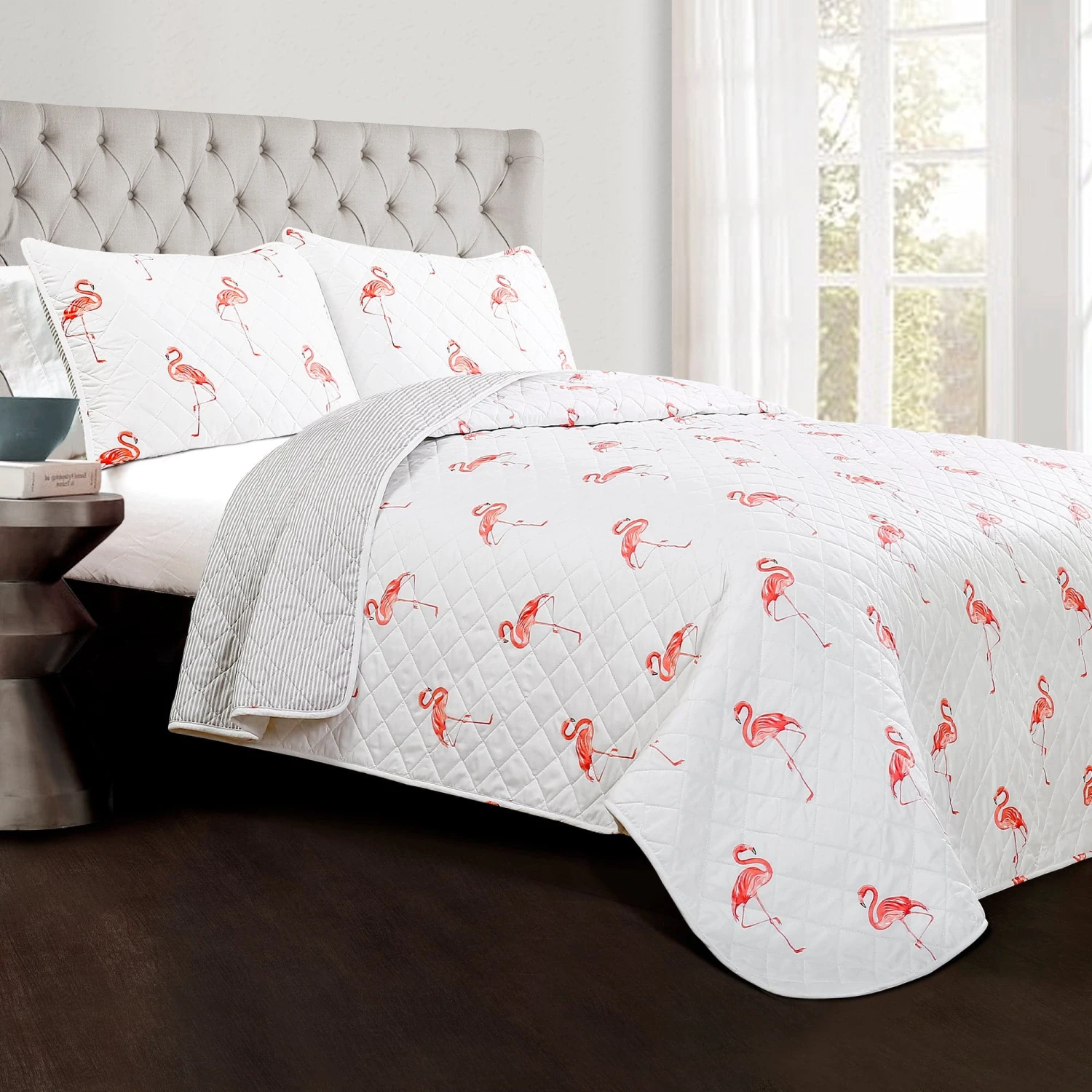 Kelly Flamingo Quilt 3 Piece Set - Image 2
