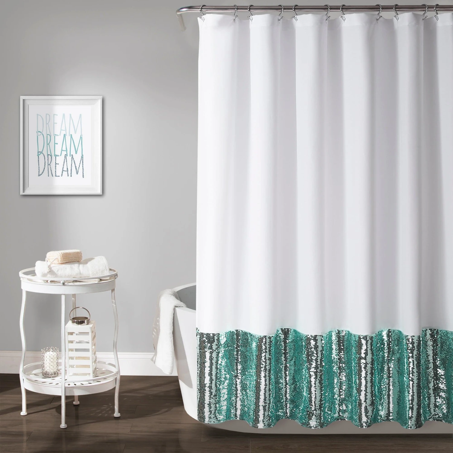 Mermaid Sequins Shower Curtain - Image 3