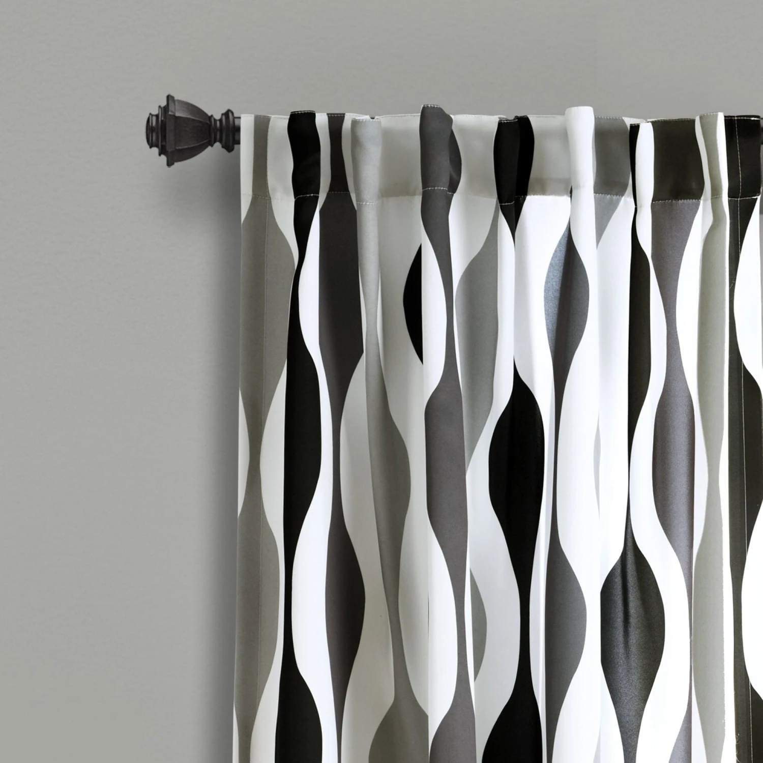 Mid Century Geo Light Filtering Window Curtain Panel Set - Image 10