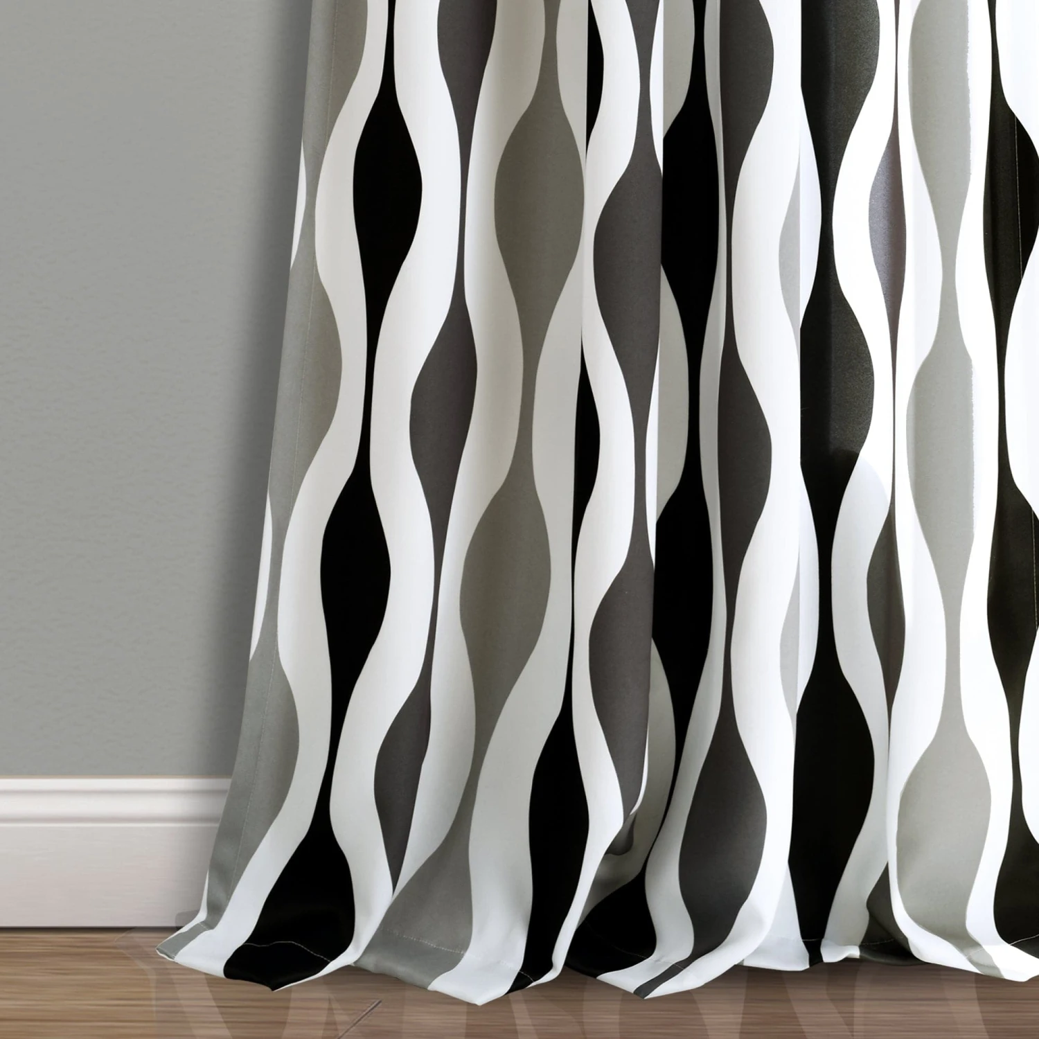 Mid Century Geo Light Filtering Window Curtain Panel Set - Image 14