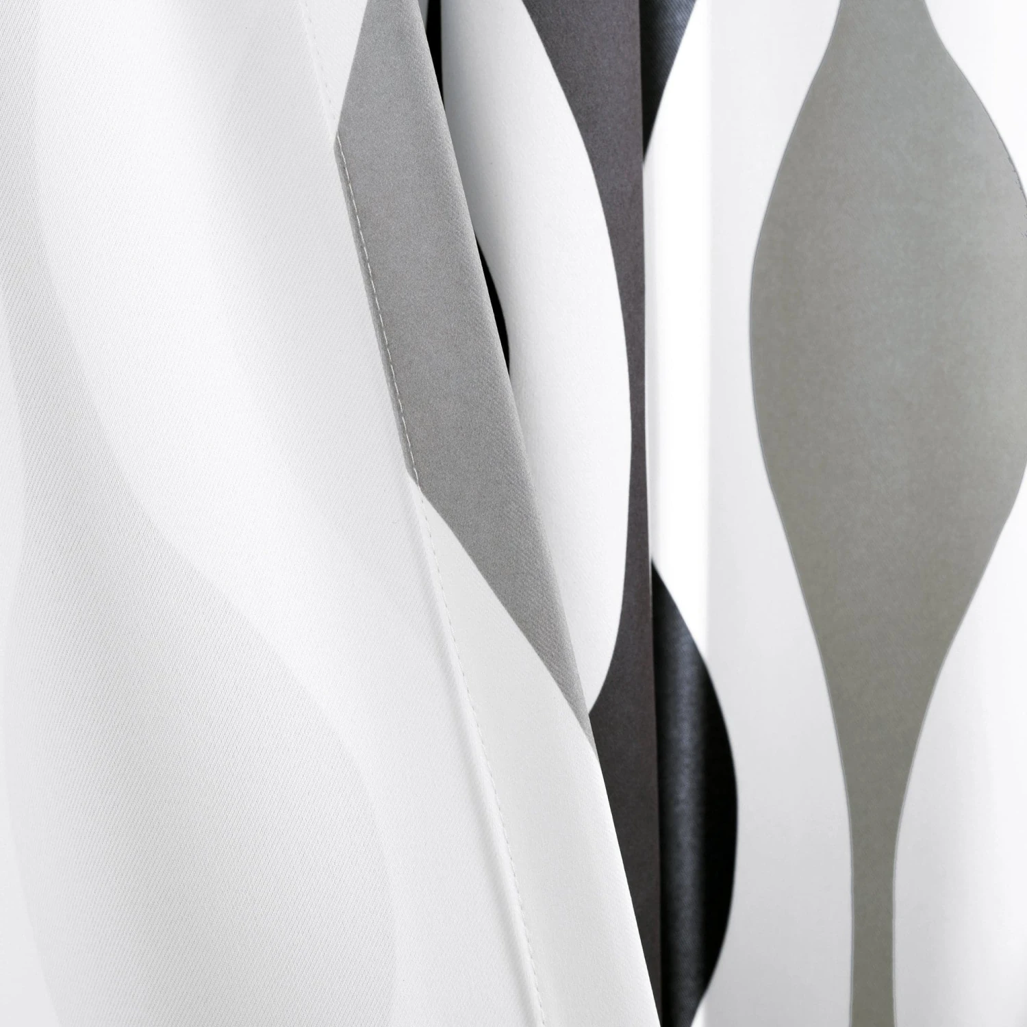 Mid Century Geo Light Filtering Window Curtain Panel Set - Image 18