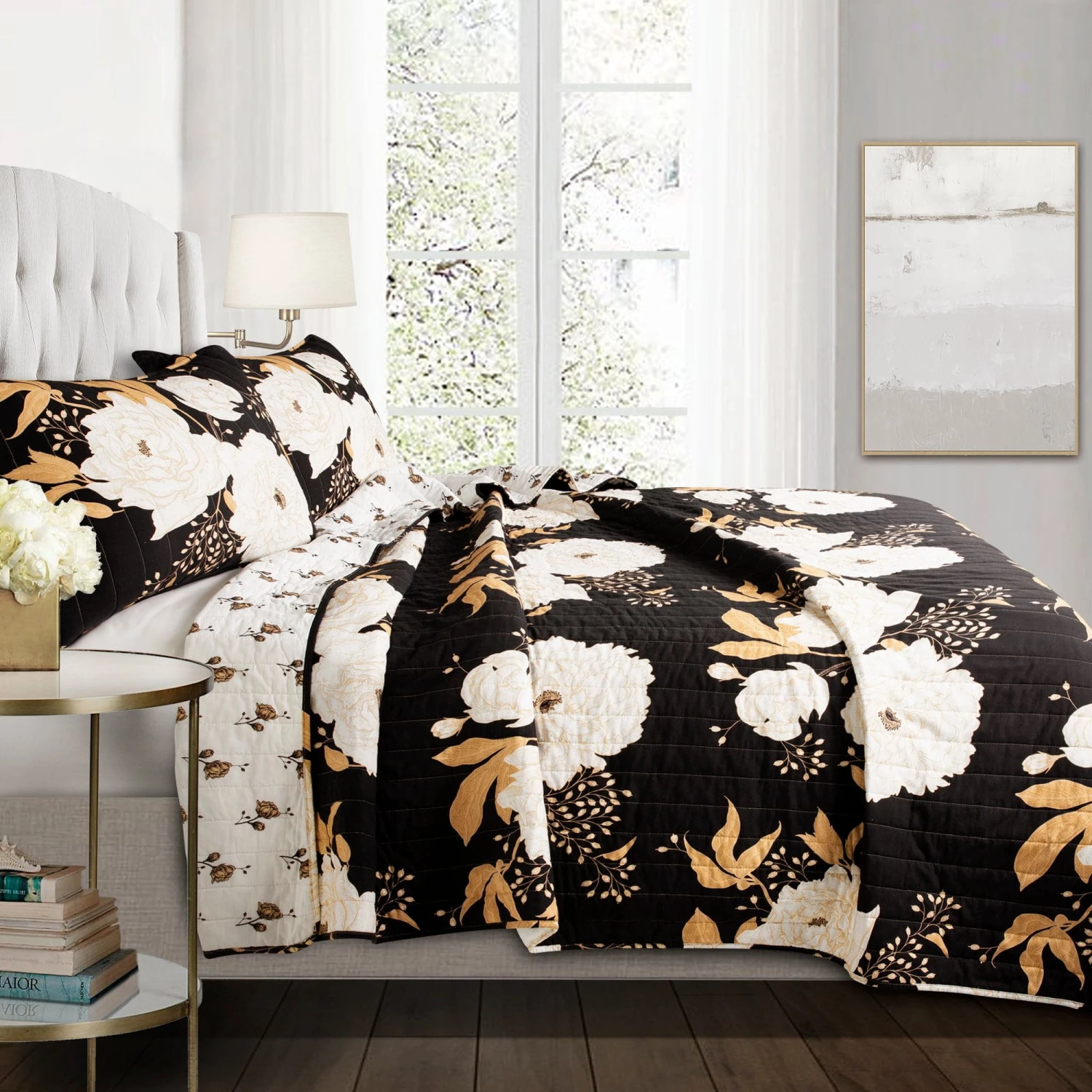 Zinnia Floral 3 Piece Quilt Set - Image 6