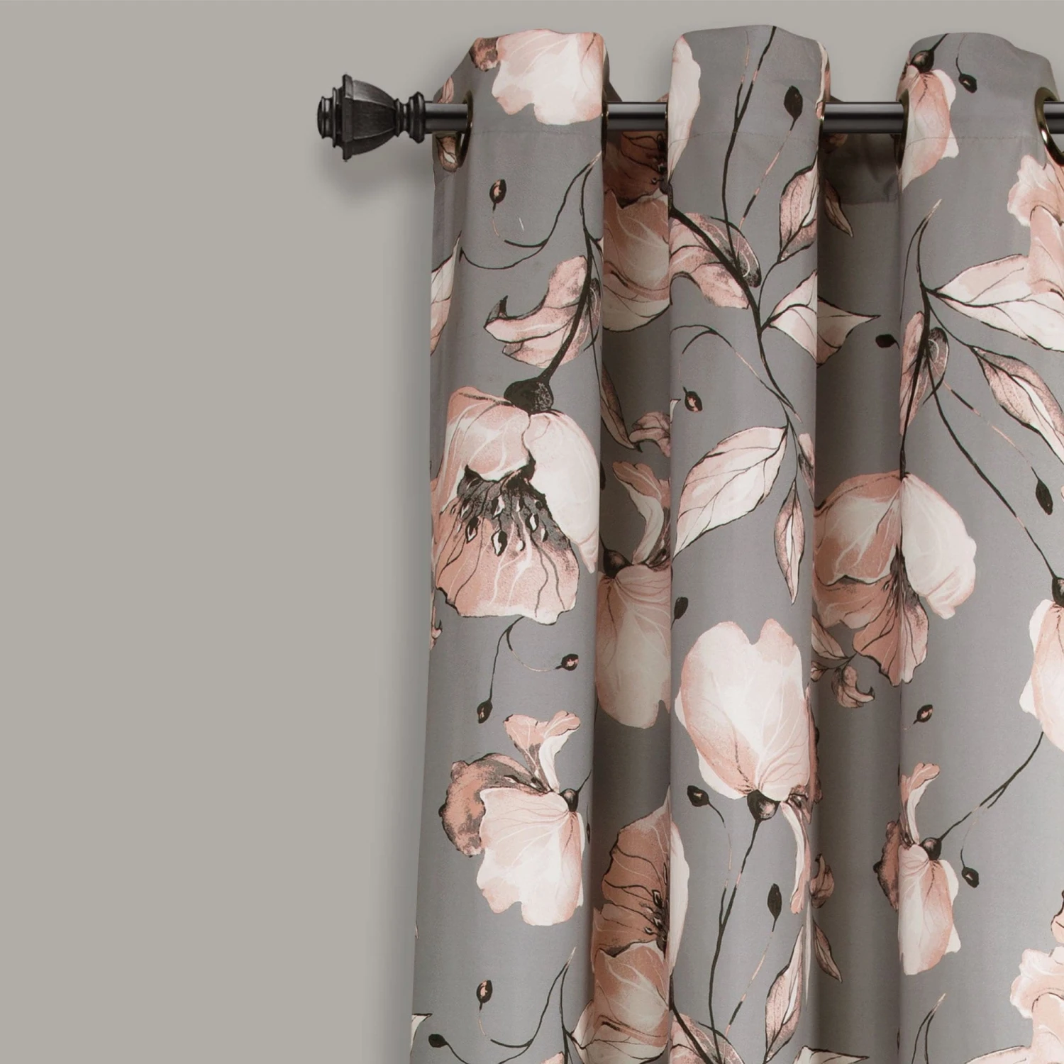 Delsey Floral Absolute Blackout Window Curtain Set - Image 3