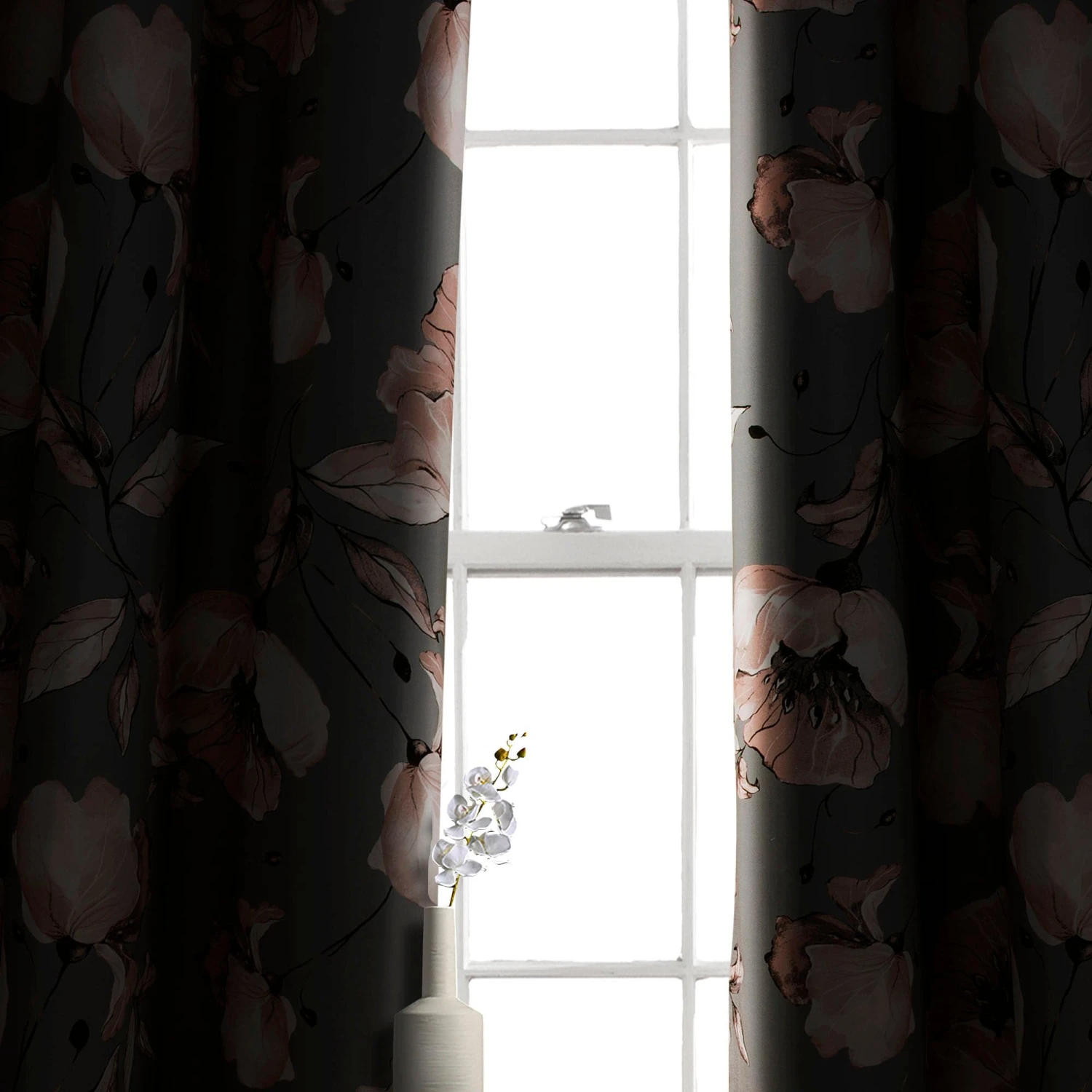 Delsey Floral Absolute Blackout Window Curtain Set - Image 4