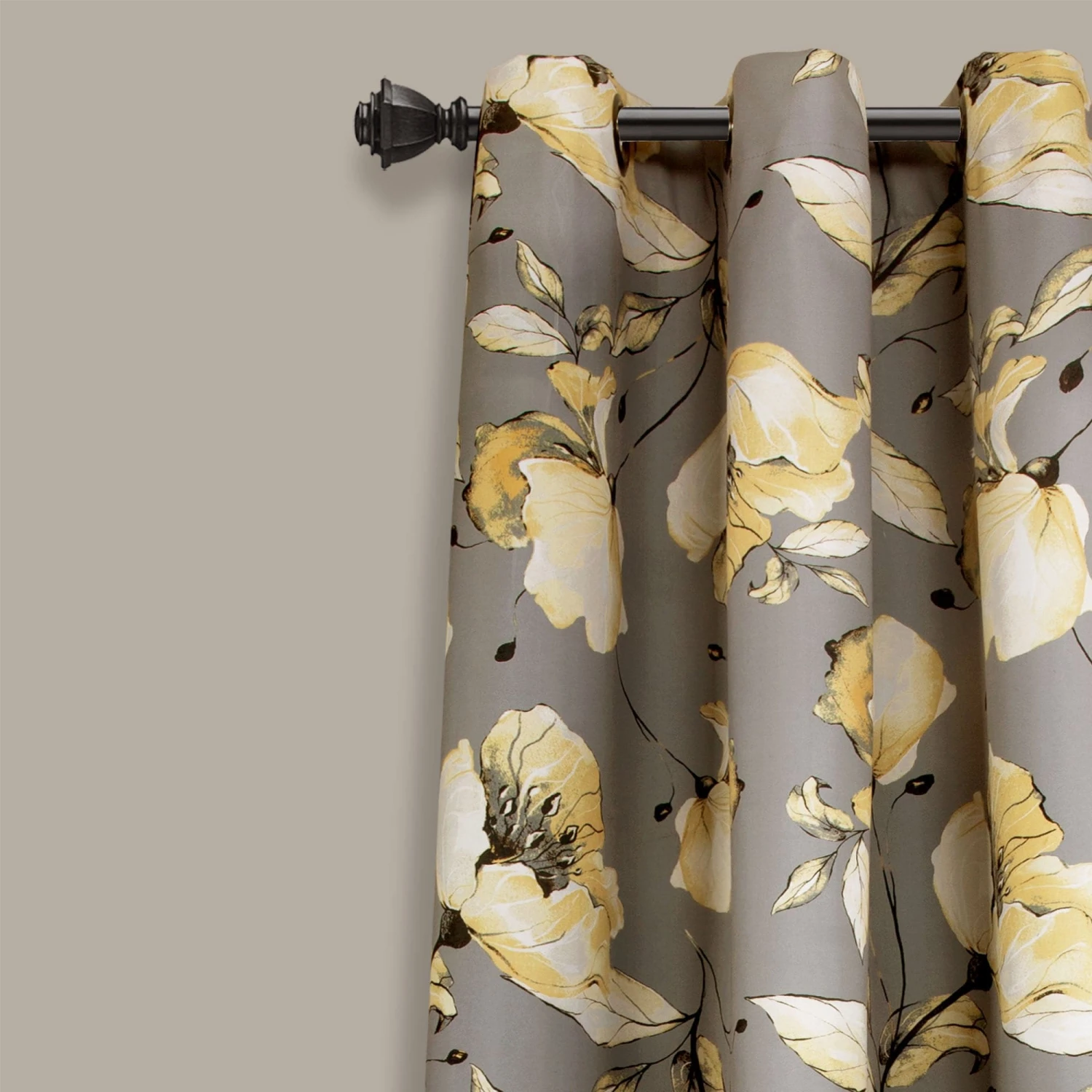 Delsey Floral Absolute Blackout Window Curtain Set - Image 6