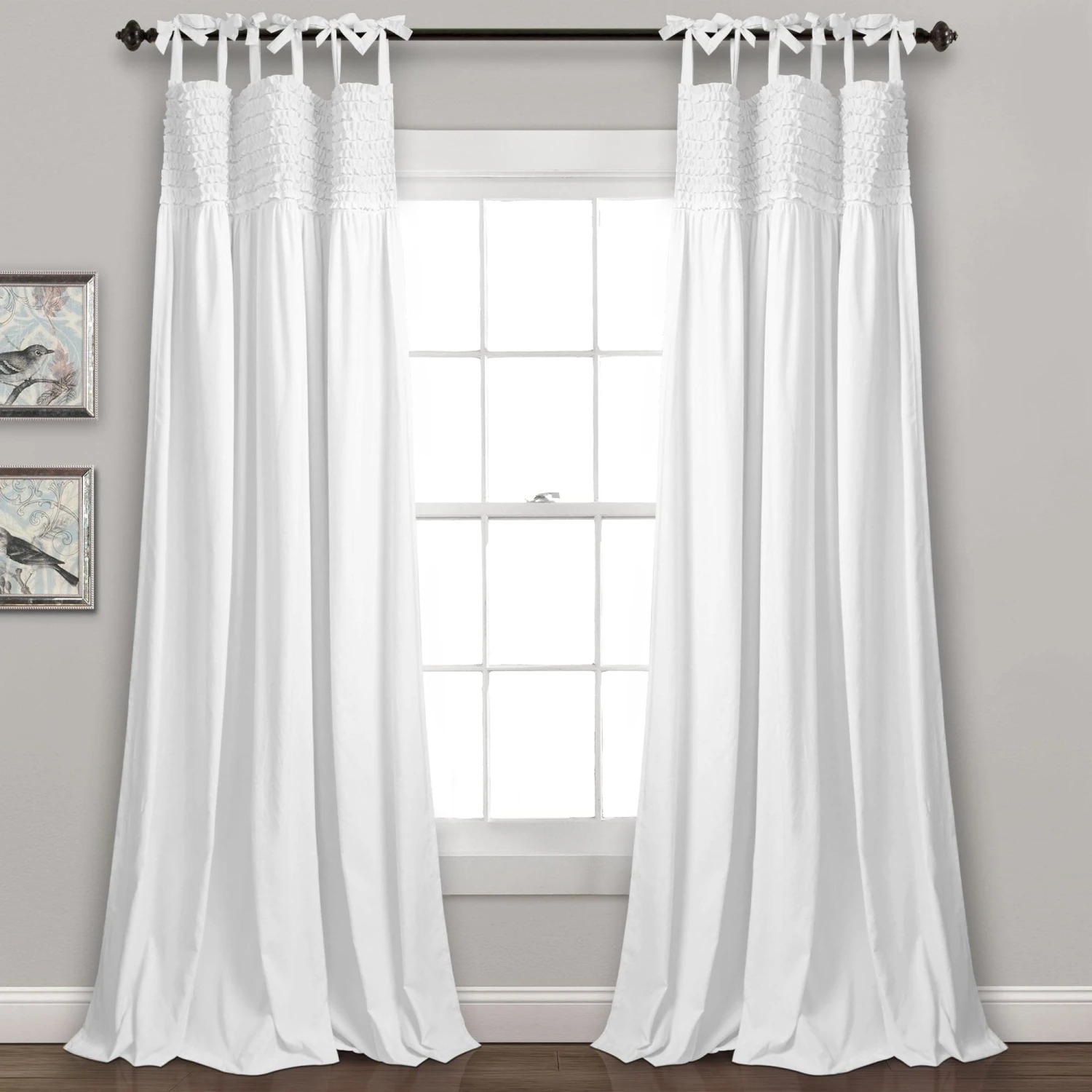 Lydia Ruffle Window Curtain Panel Set - Image 8