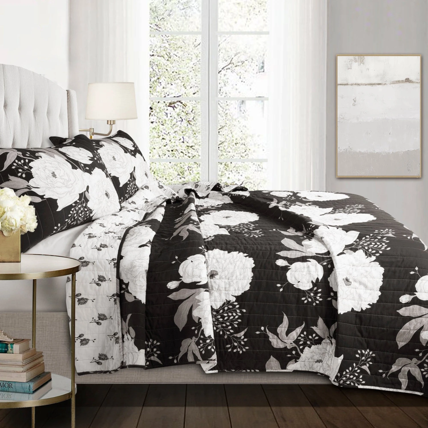 Zinnia Floral 3 Piece Quilt Set - Image 5