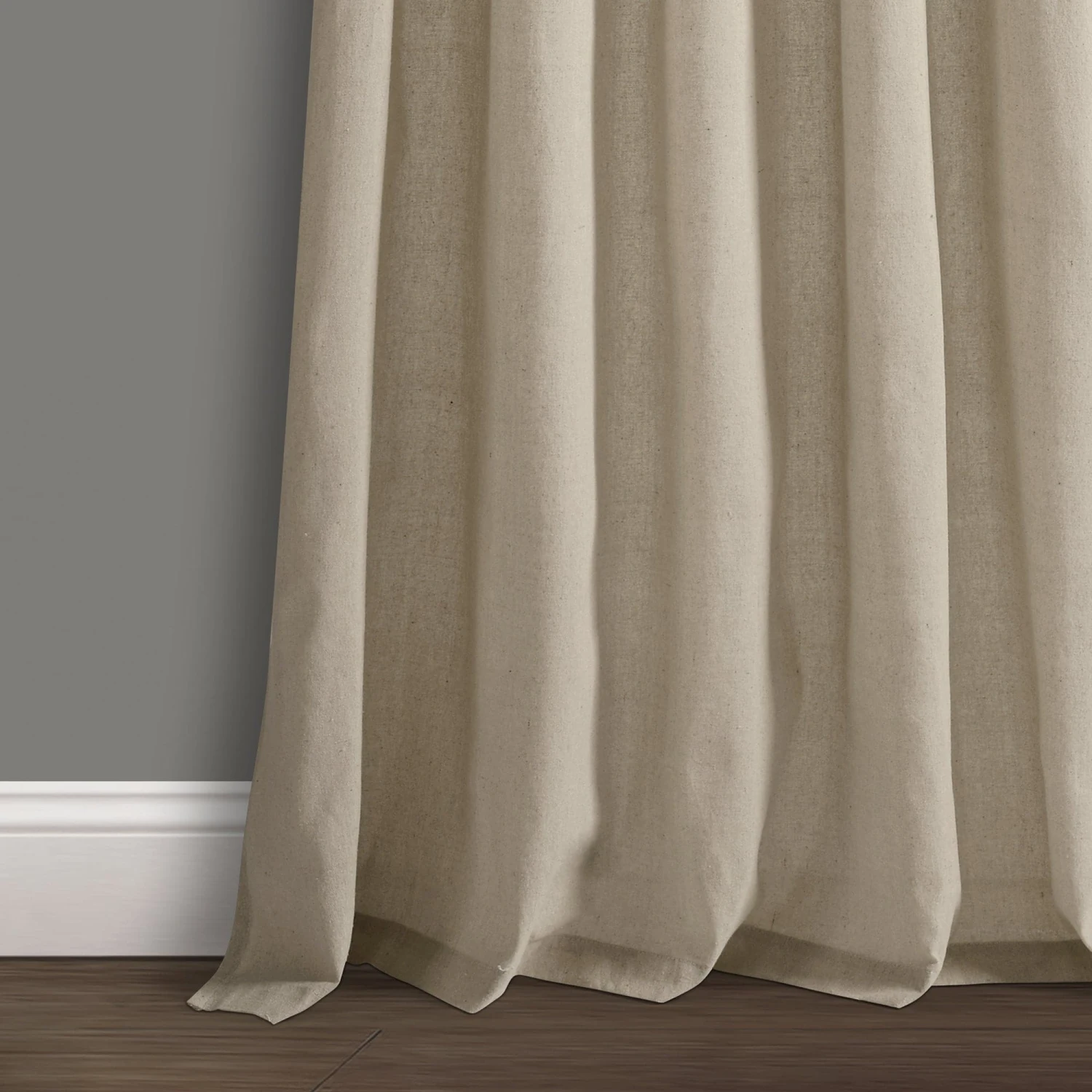 Burlap Knotted Tab Top Window Curtain Panel Set - Image 17