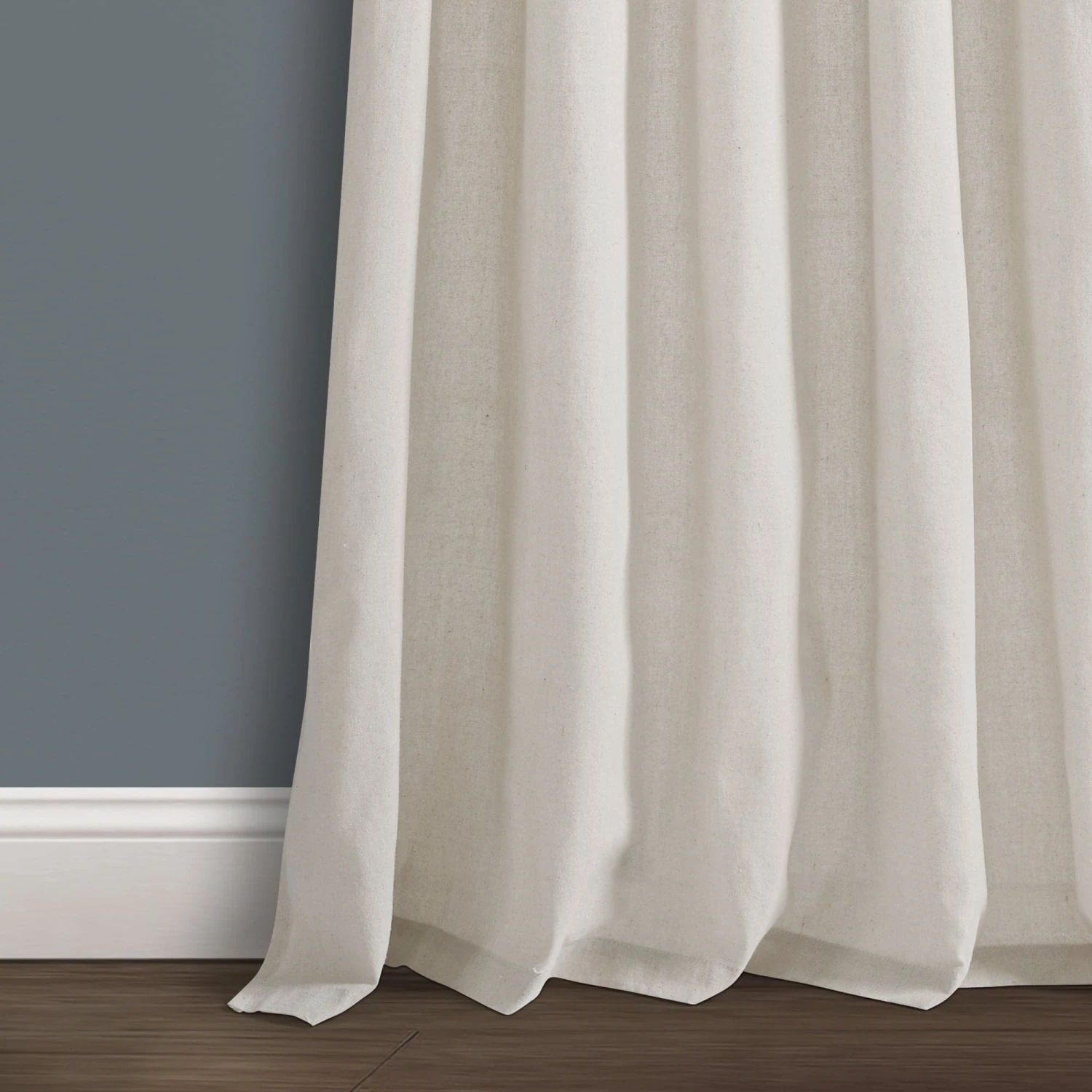 Burlap Knotted Tab Top Window Curtain Panel Set - Image 18