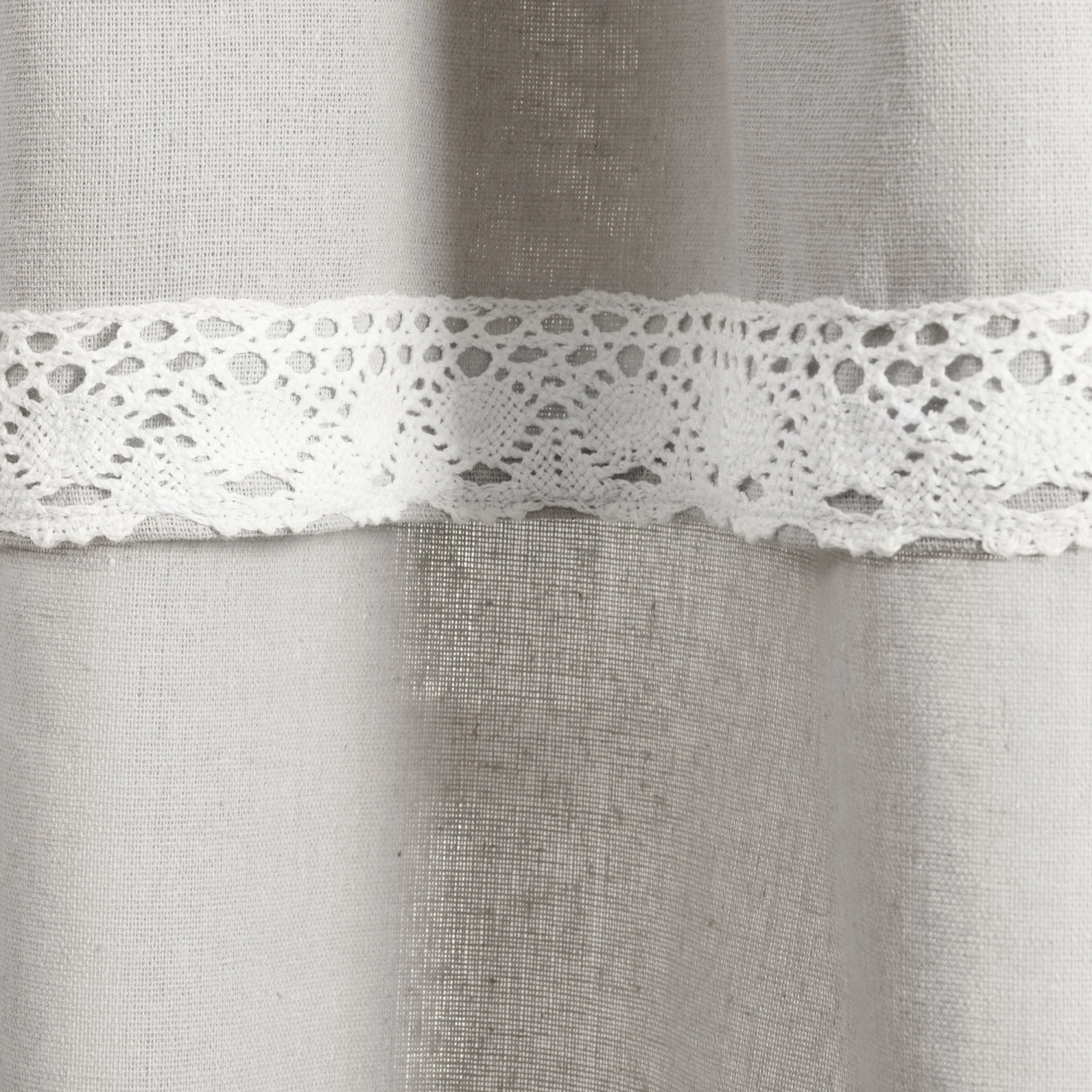 Linen Lace Window Curtain Panel Set - Image 14