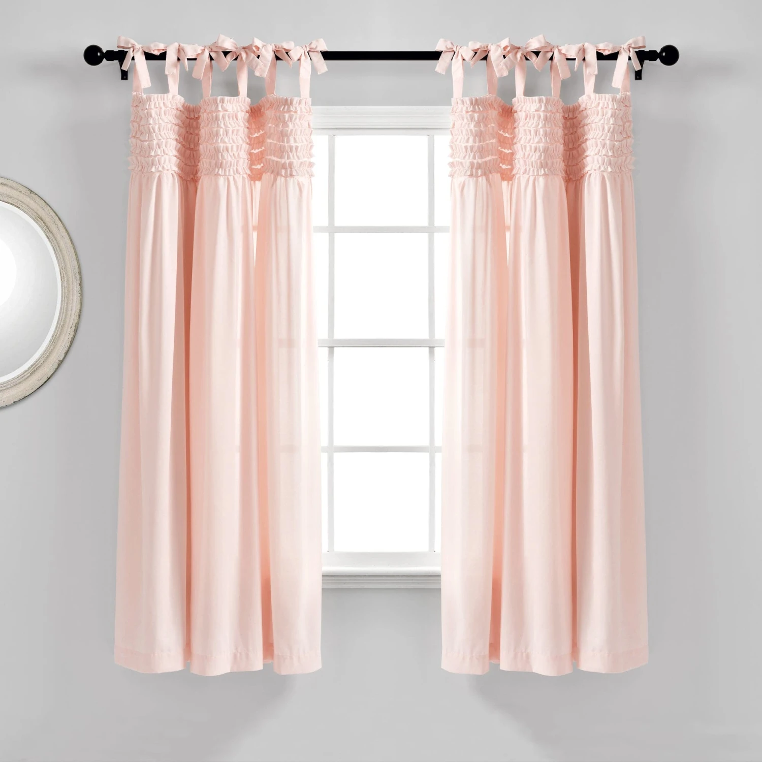 Lydia Ruffle Window Curtain Panel Set - Image 3