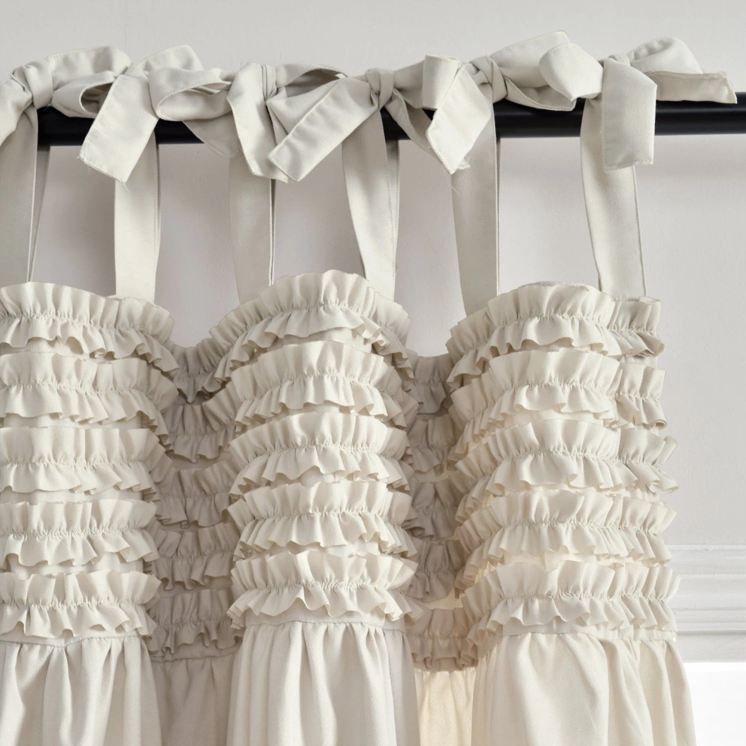 Lydia Ruffle Window Curtain Panel Set - Image 10