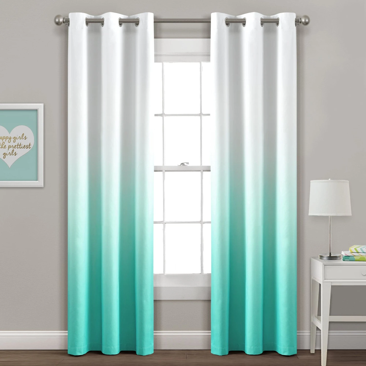 Mia Ombre Insulated Grommet Blackout Curtain Panel Set - Image 3