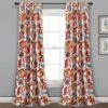 Zara Jacobean Light Filtering Window Curtain Panel Set