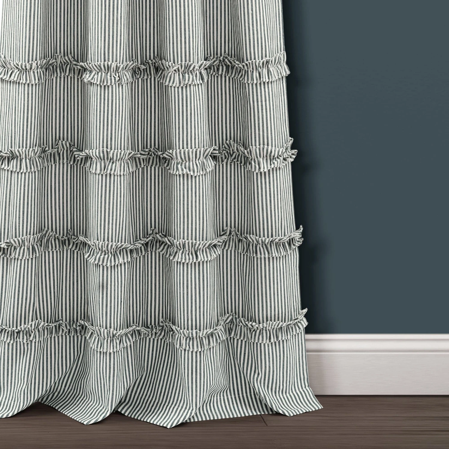 Vintage Stripe Yarn Dyed Window Curtain Panel Set - Image 11