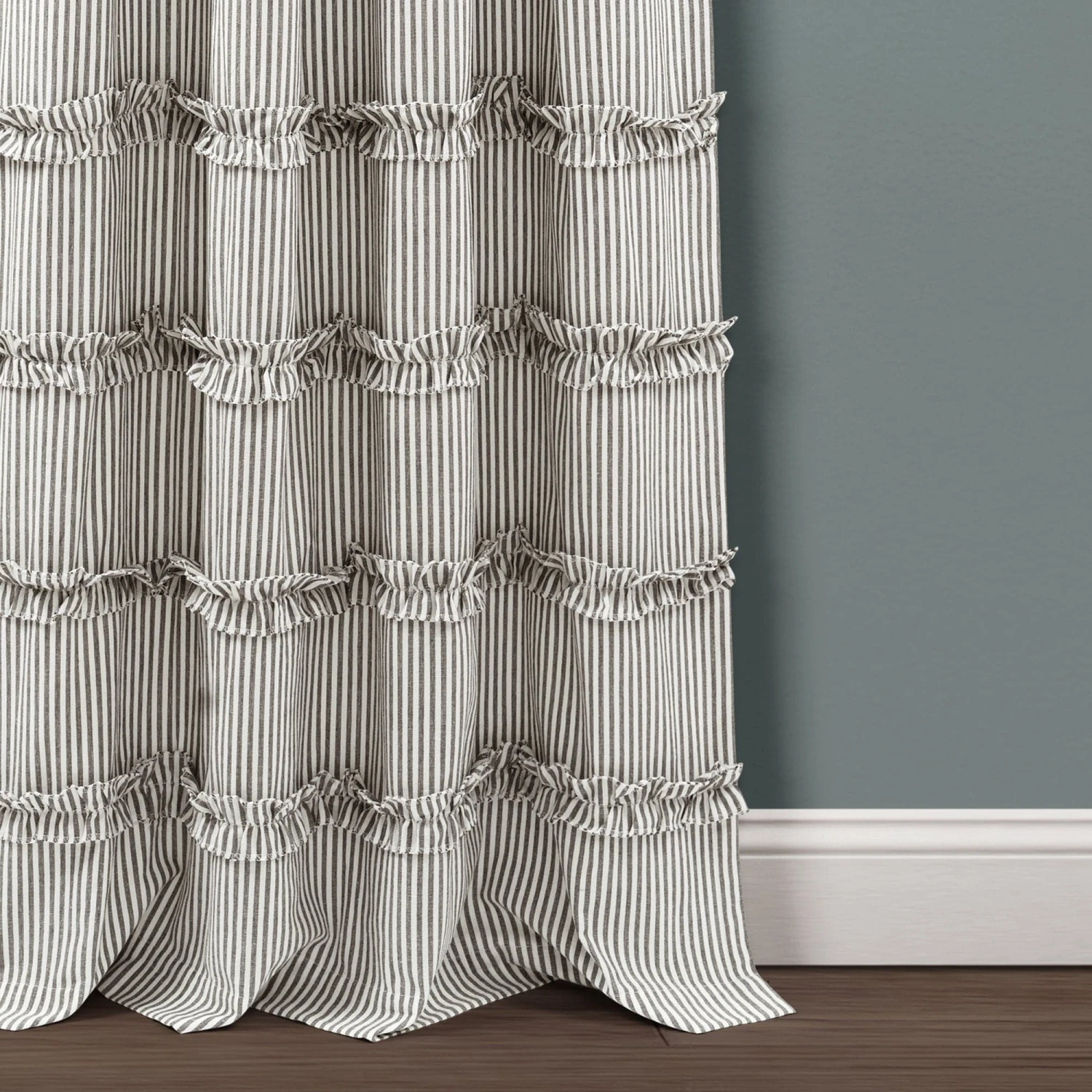 Vintage Stripe Yarn Dyed Window Curtain Panel Set - Image 12