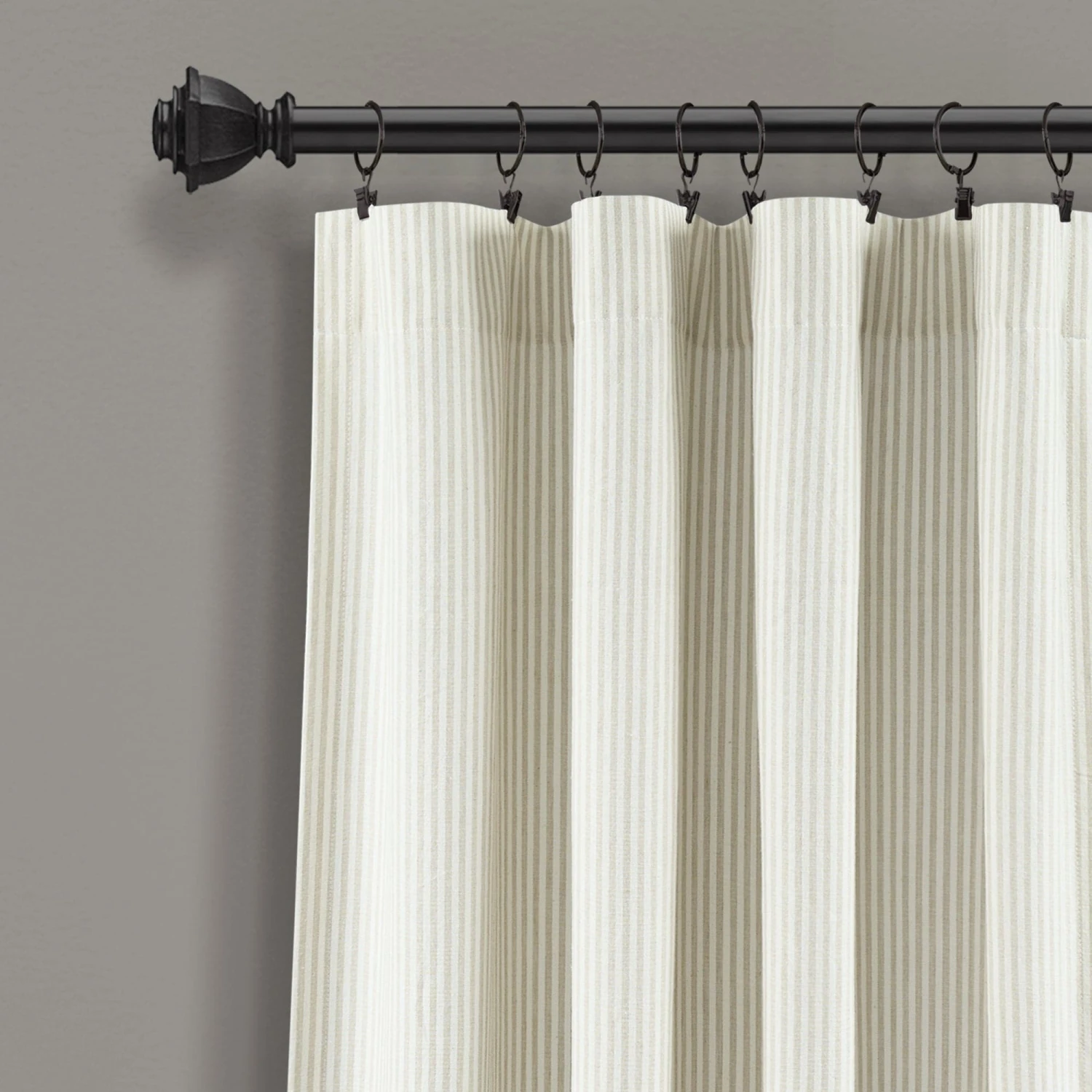 Vintage Stripe Yarn Dyed Window Curtain Panel Set - Image 10