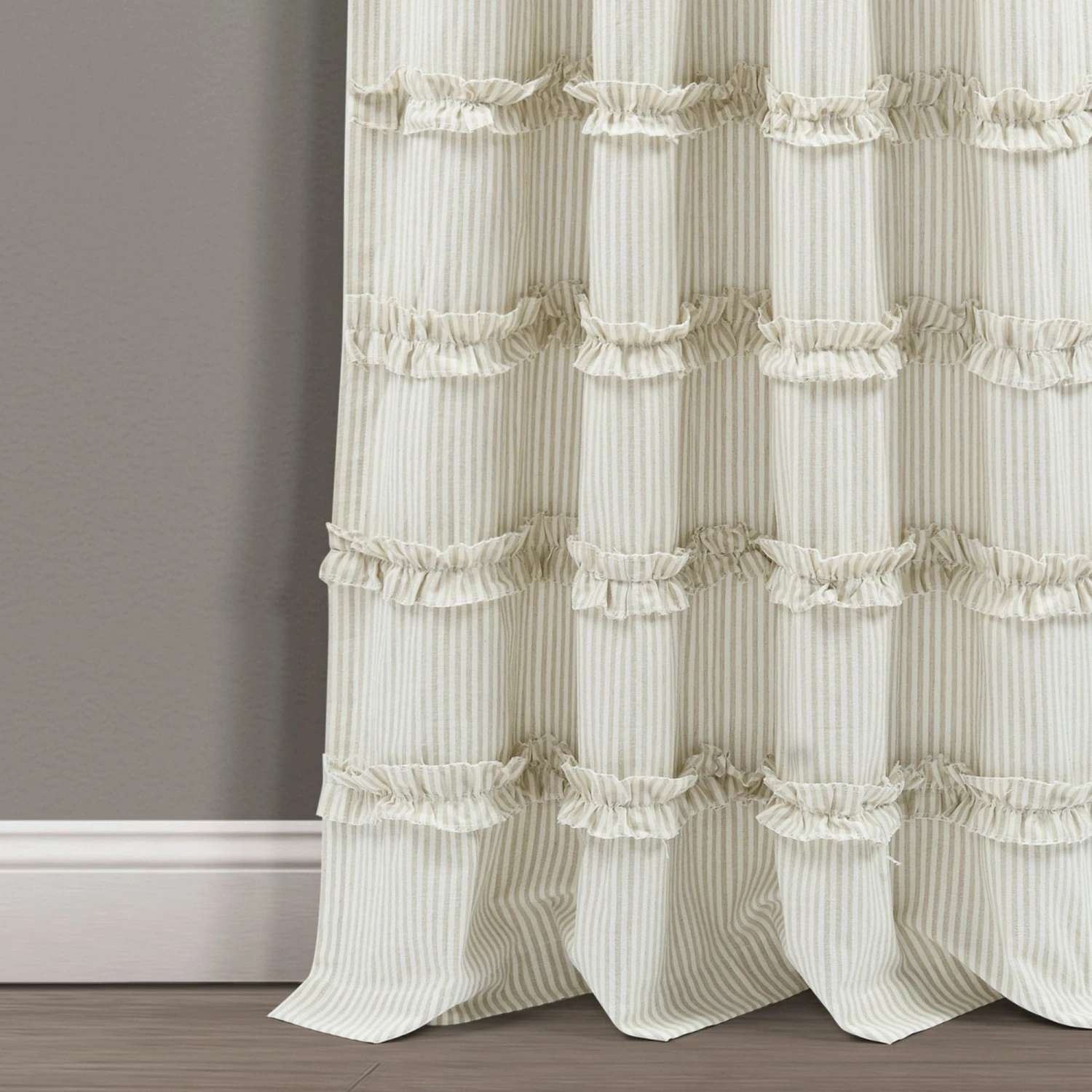 Vintage Stripe Yarn Dyed Window Curtain Panel Set - Image 13