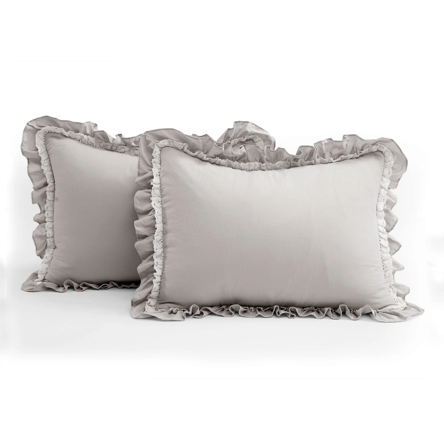 Ella Ruffle Lace 3 Piece Bedspread Set - Image 9
