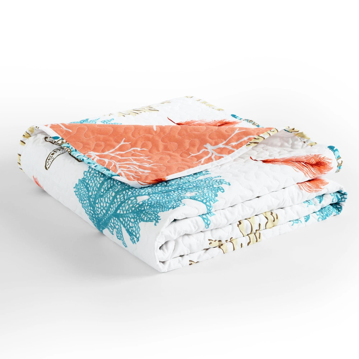Coastal Reef Feather Throw - Image 4
