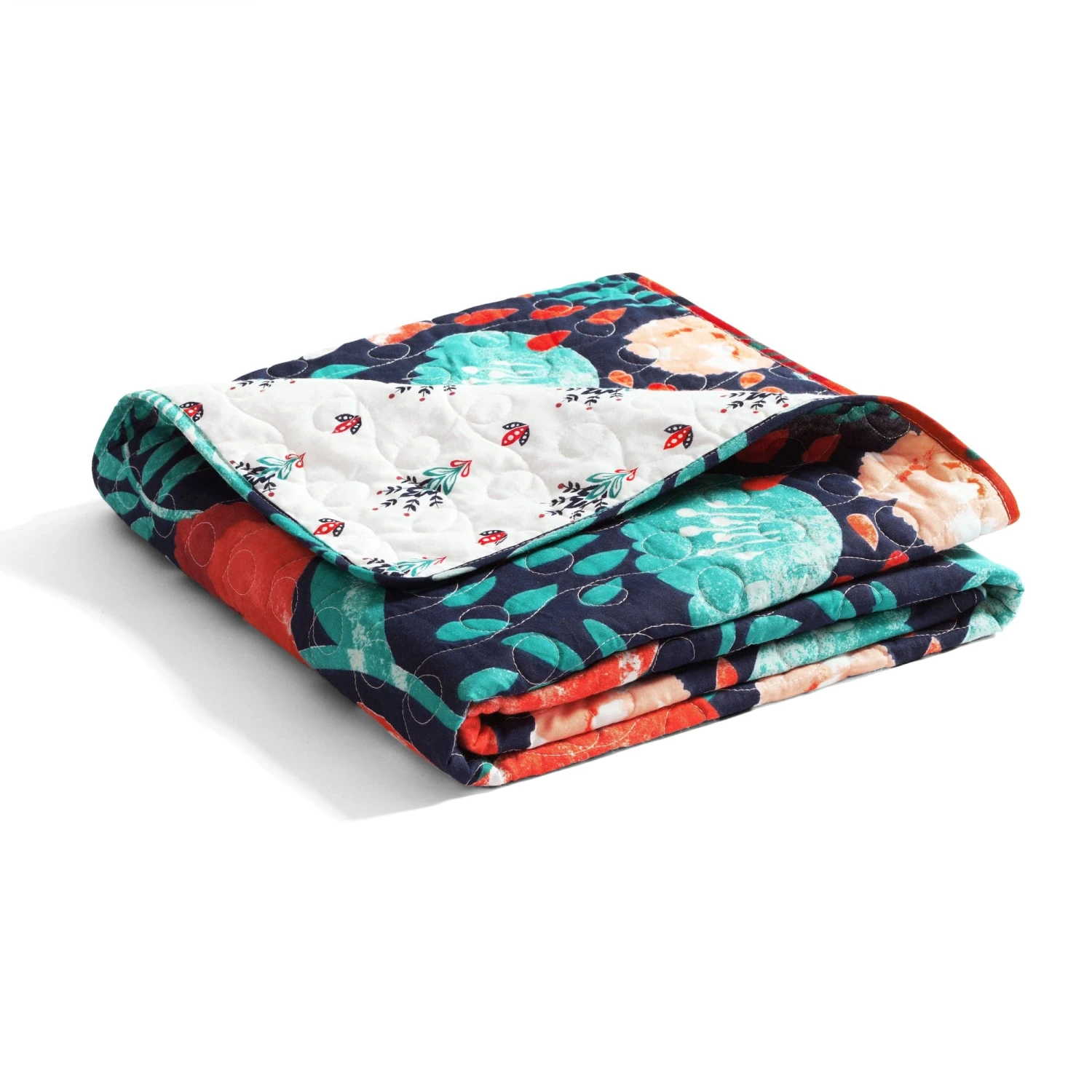 Poppy Garden Cotton Reversible Throw - Image 6