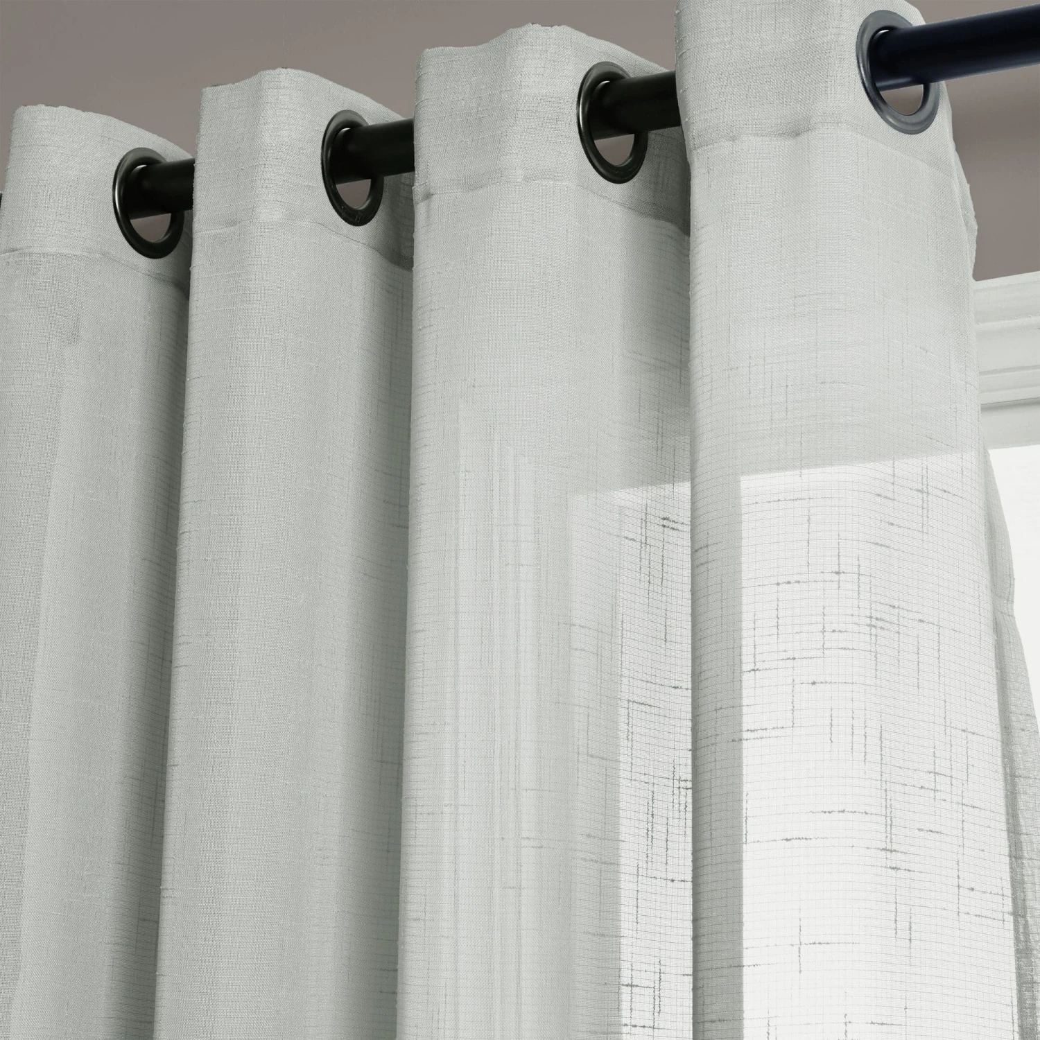 Bridie Grommet Sheer Window Curtain Panel Set - Image 13