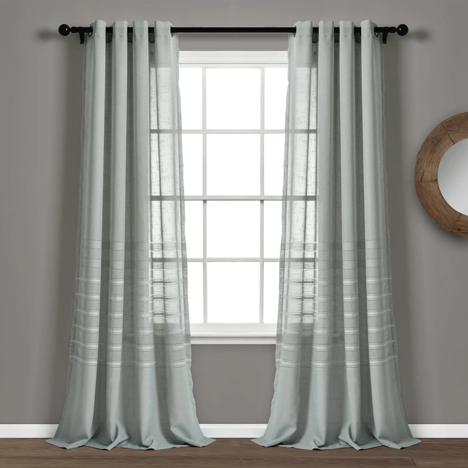 Bridie Grommet Sheer Window Curtain Panel Set - Image 10