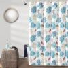 Coastal Reef Feather Shower Curtain