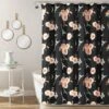 Vintage Paris Rose Butterfly Script Shower Curtain