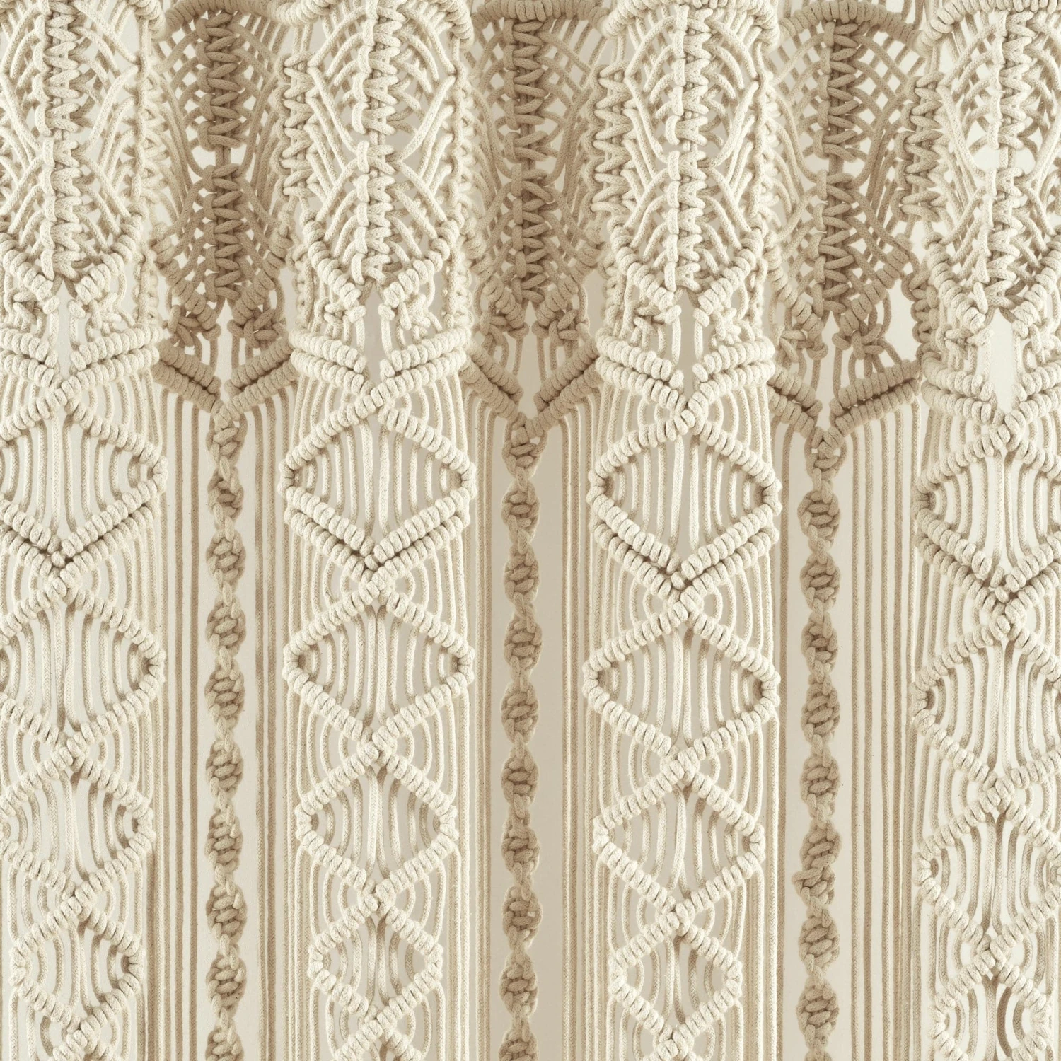Boho Macrame Textured Cotton Window Curtain - Image 18