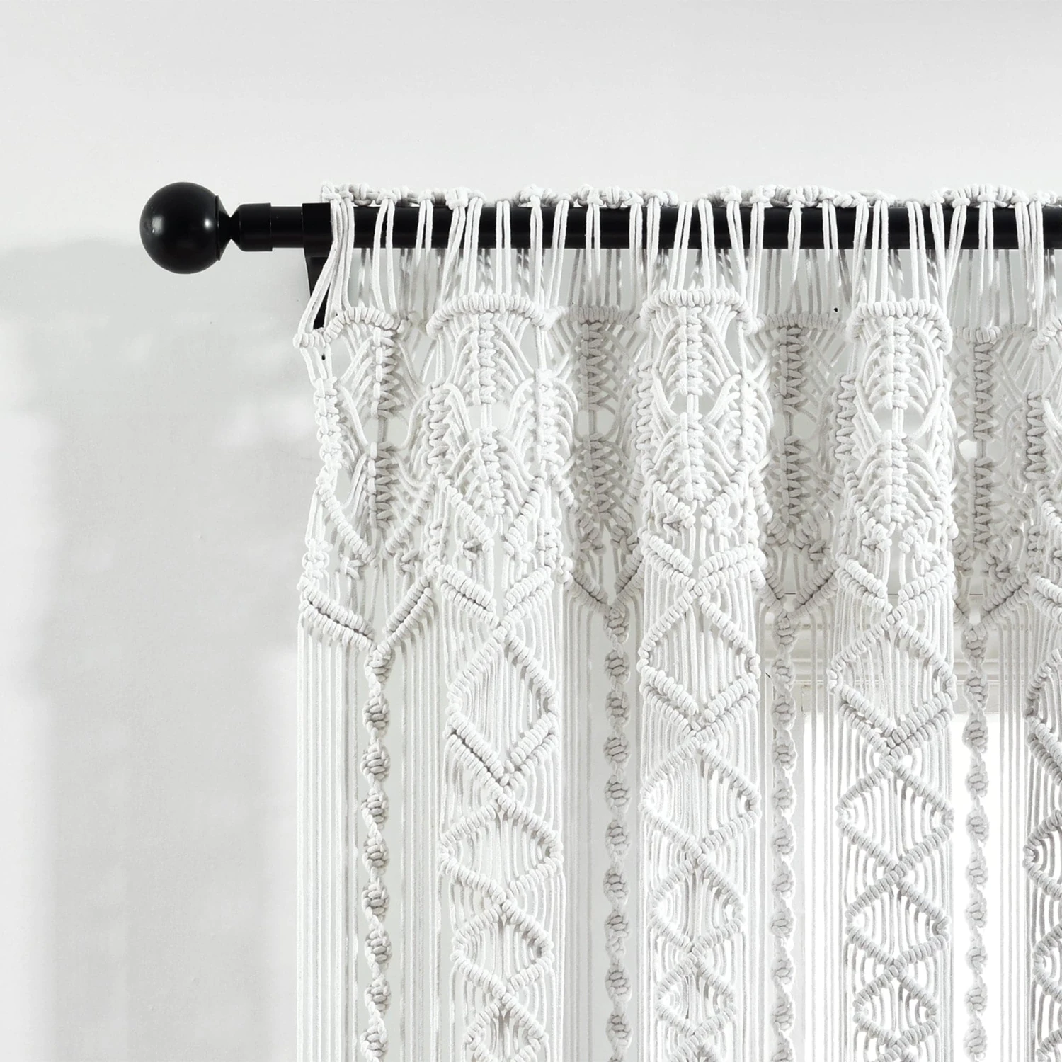 Boho Macrame Textured Cotton Window Curtain - Image 7