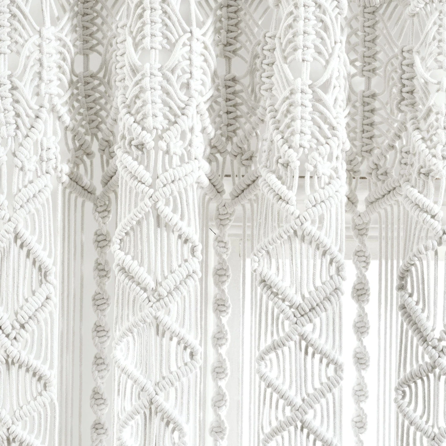 Boho Macrame Textured Cotton Window Curtain - Image 6