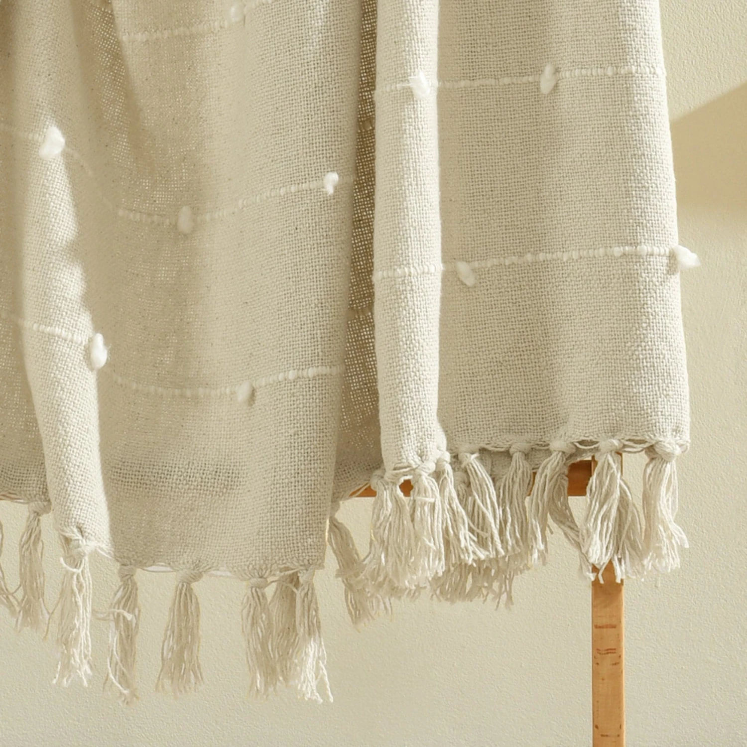 Boho Tufted Cotton Woven Tassel Fringe Throw - Image 6