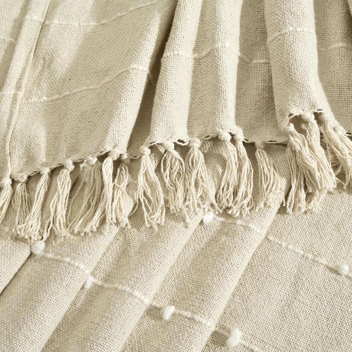 Boho Tufted Cotton Woven Tassel Fringe Throw - Image 11