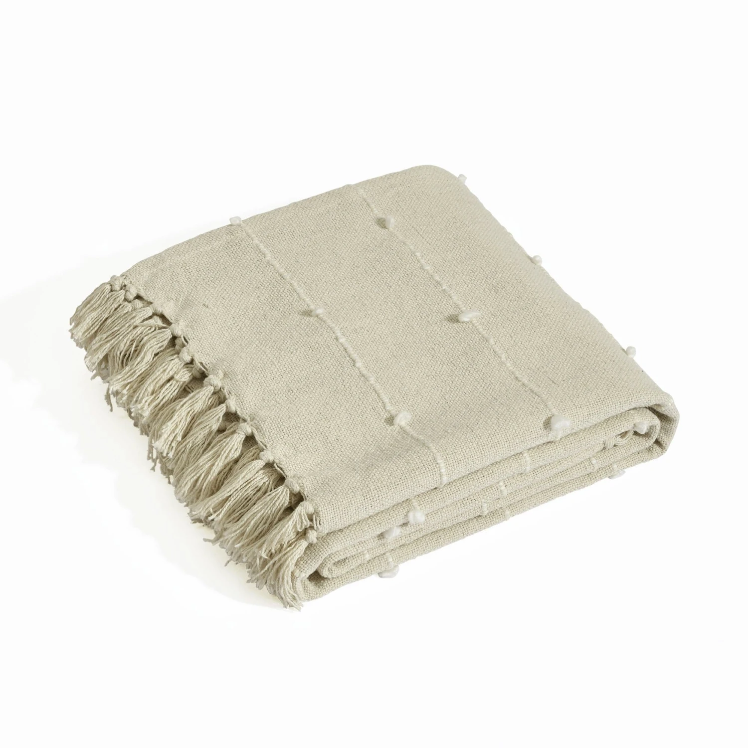 Boho Tufted Cotton Woven Tassel Fringe Throw - Image 14