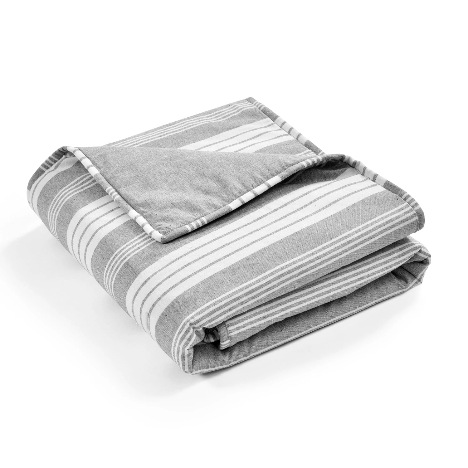 Farmhouse Yarn Dyed Stripe Recycled Cotton Throw - Image 3