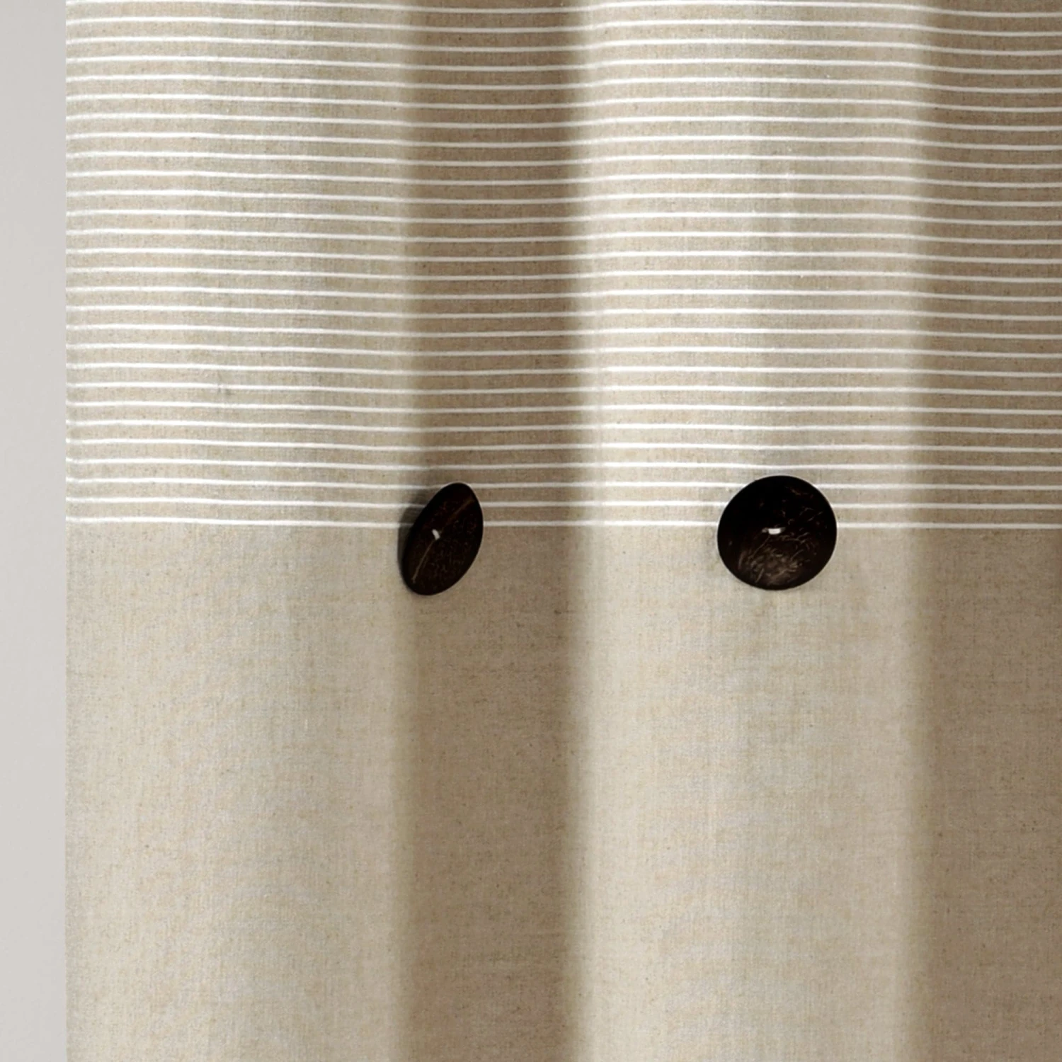 Farmhouse Button Stripe Yarn Dyed Woven Cotton Shower Curtain - Image 8