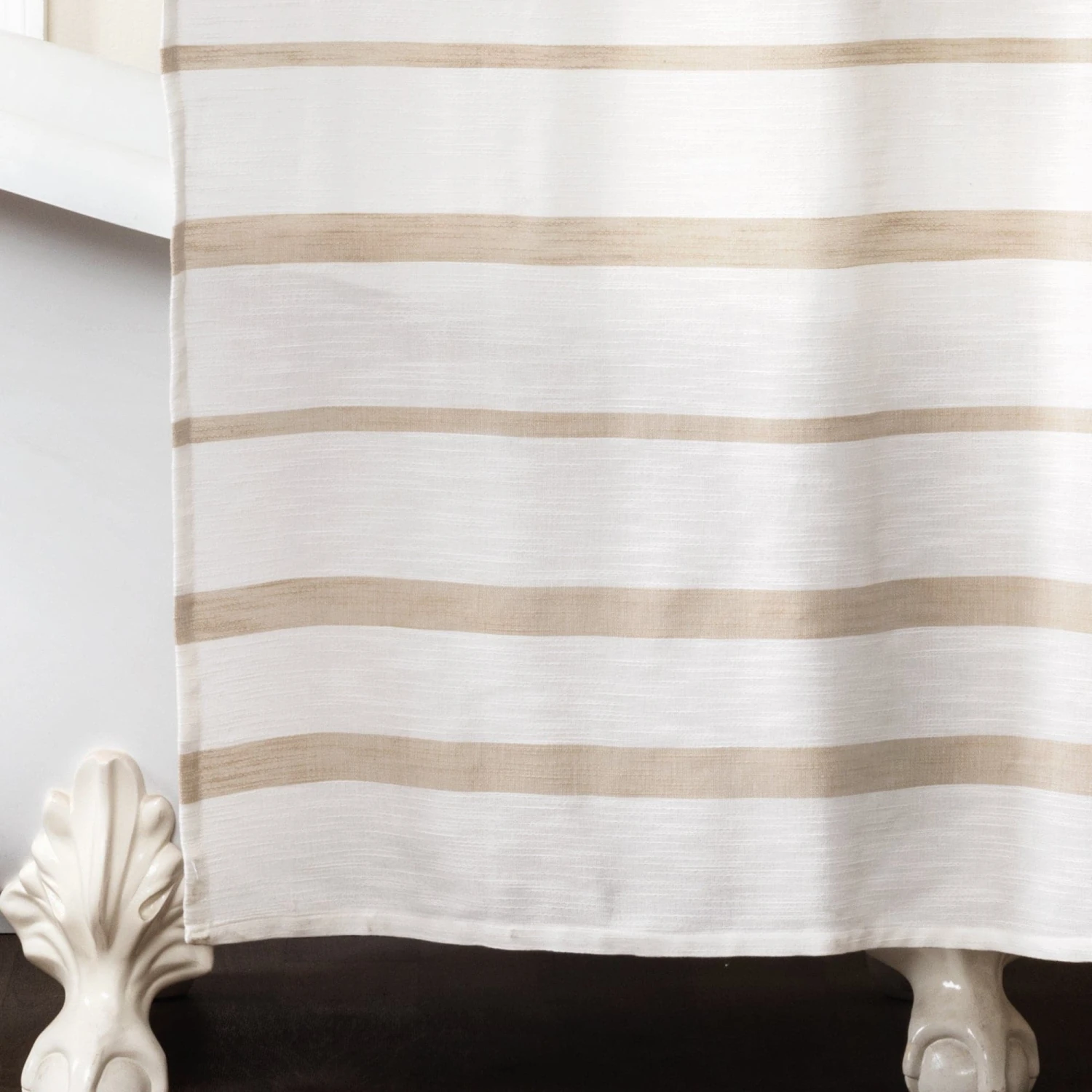 Malaika Stripe Cotton Shower Curtain - Image 5