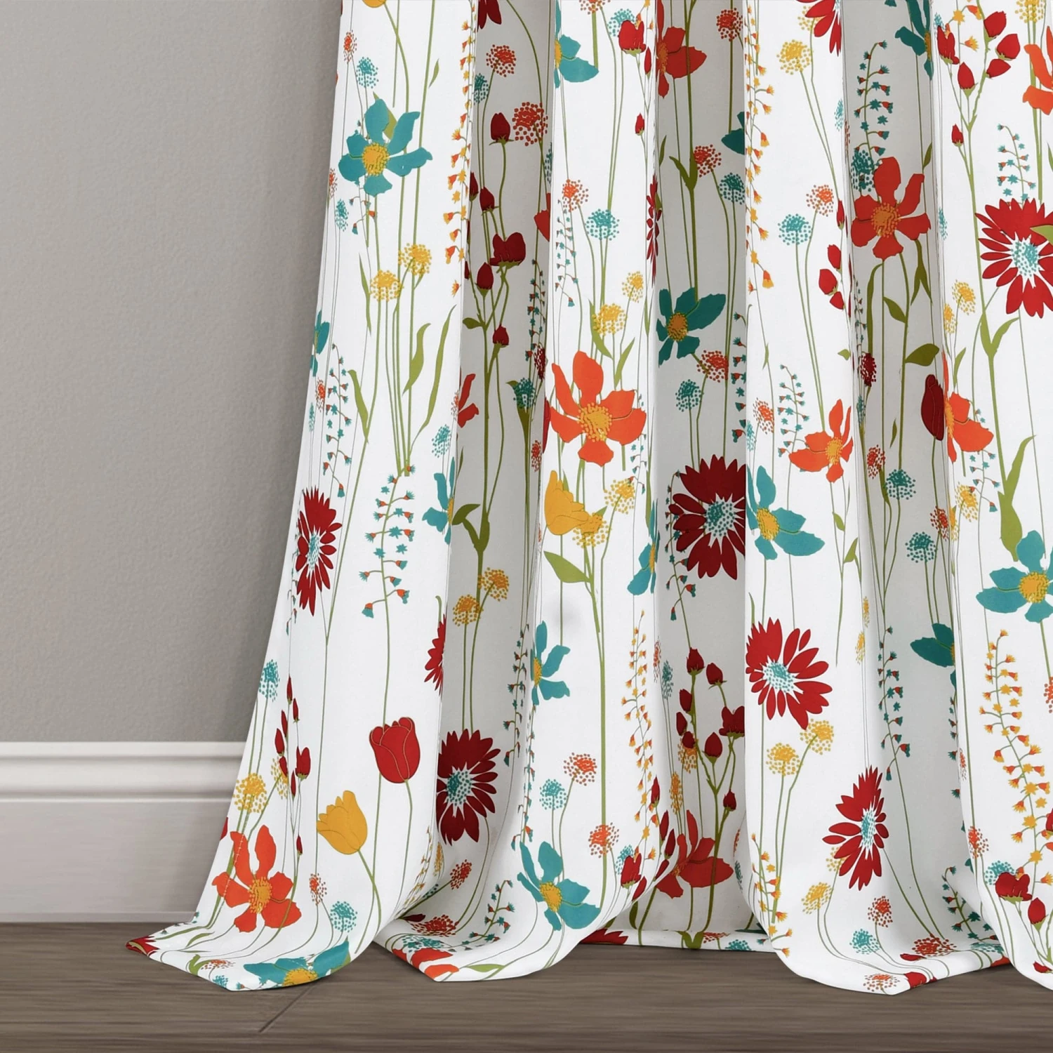 Clarissa Floral Light Filtering Window Curtain Panel Set - Image 8