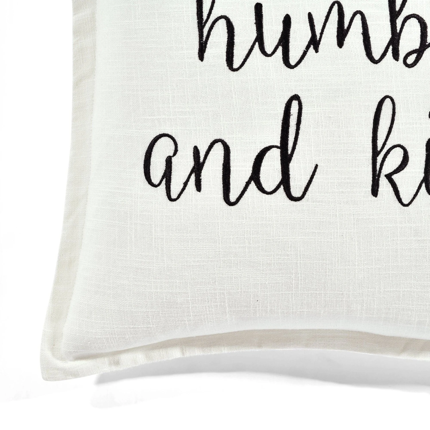 Humble And Kind Script Decorative Pillow Cover - Image 2