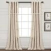 Ivy Tassel Faux Linen Window Curtain Panel Set