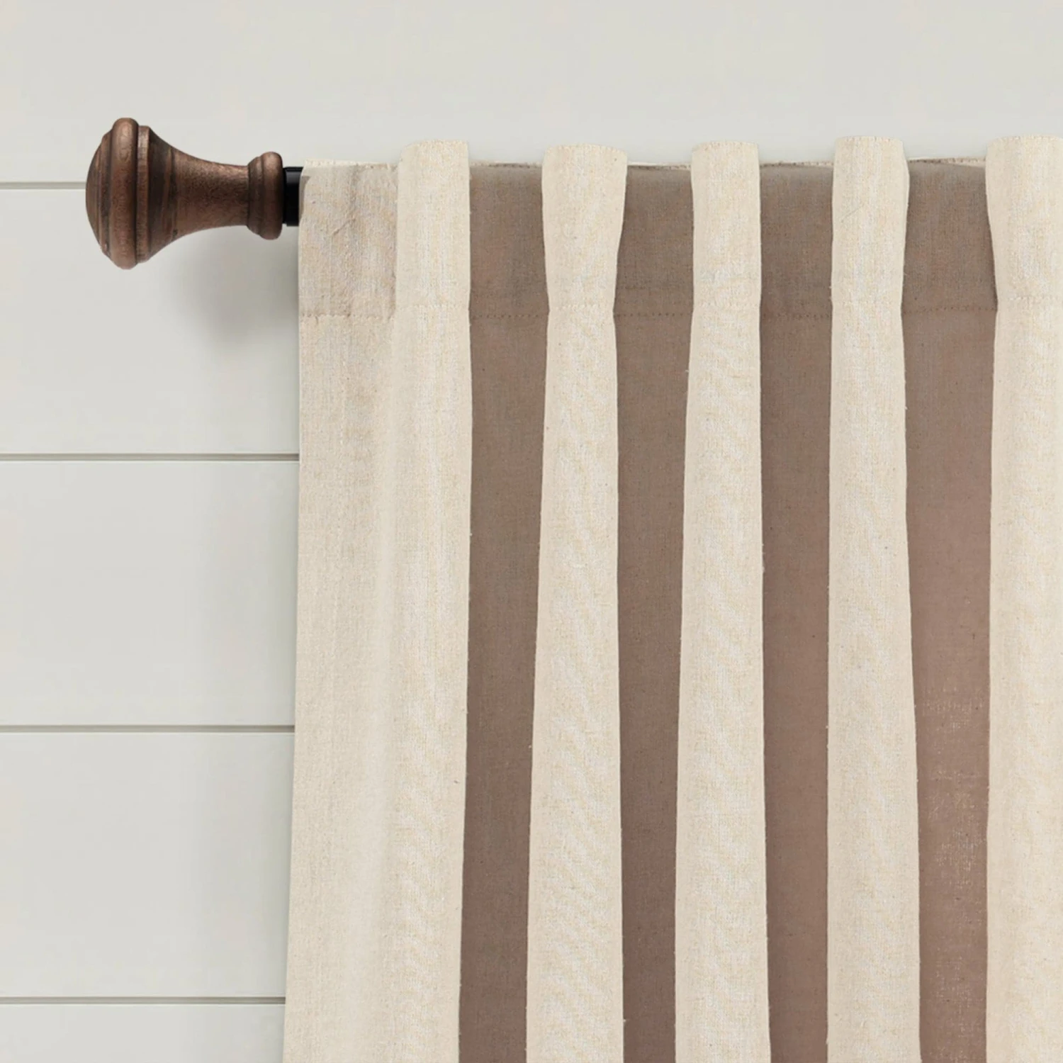 Ivy Tassel Faux Linen Window Curtain Panel Set - Image 3