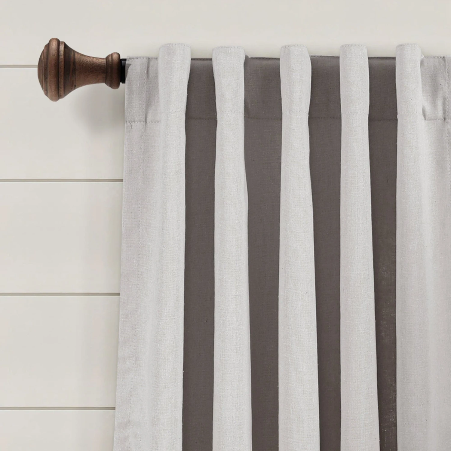 Ivy Tassel Faux Linen Window Curtain Panel Set - Image 6
