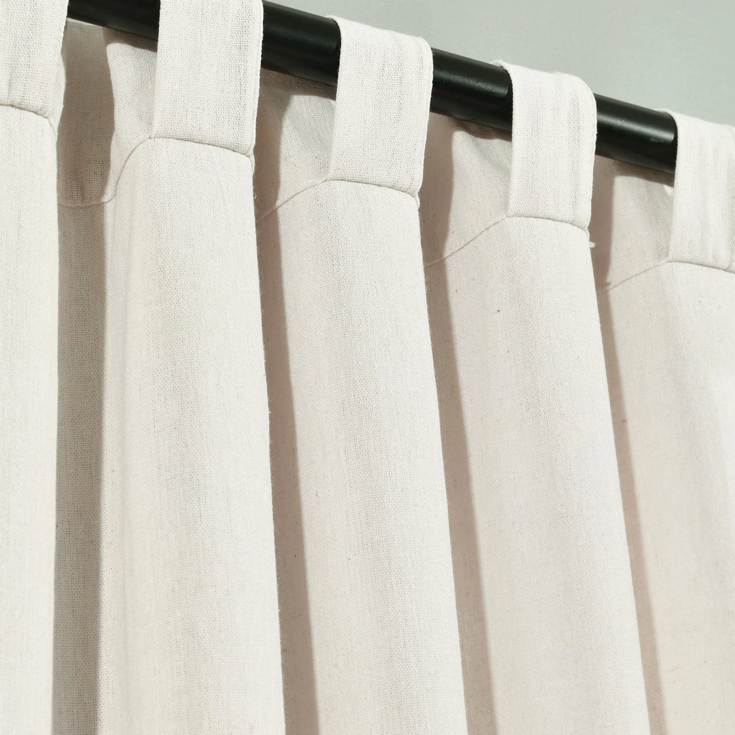 Ivy Tassel Faux Linen Window Curtain Panel Set - Image 12