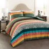 Boho Stripe Cotton Reversible Duvet Cover Set