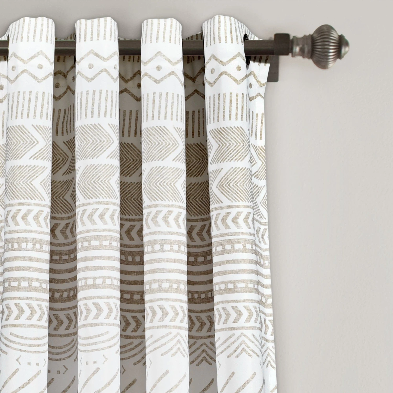 Hygge Geo Light Filtering Window Curtain Panel Set - Image 8